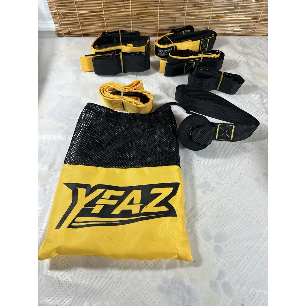 Tactical Gym Suspension Training Gym System Straps Black And Yellow